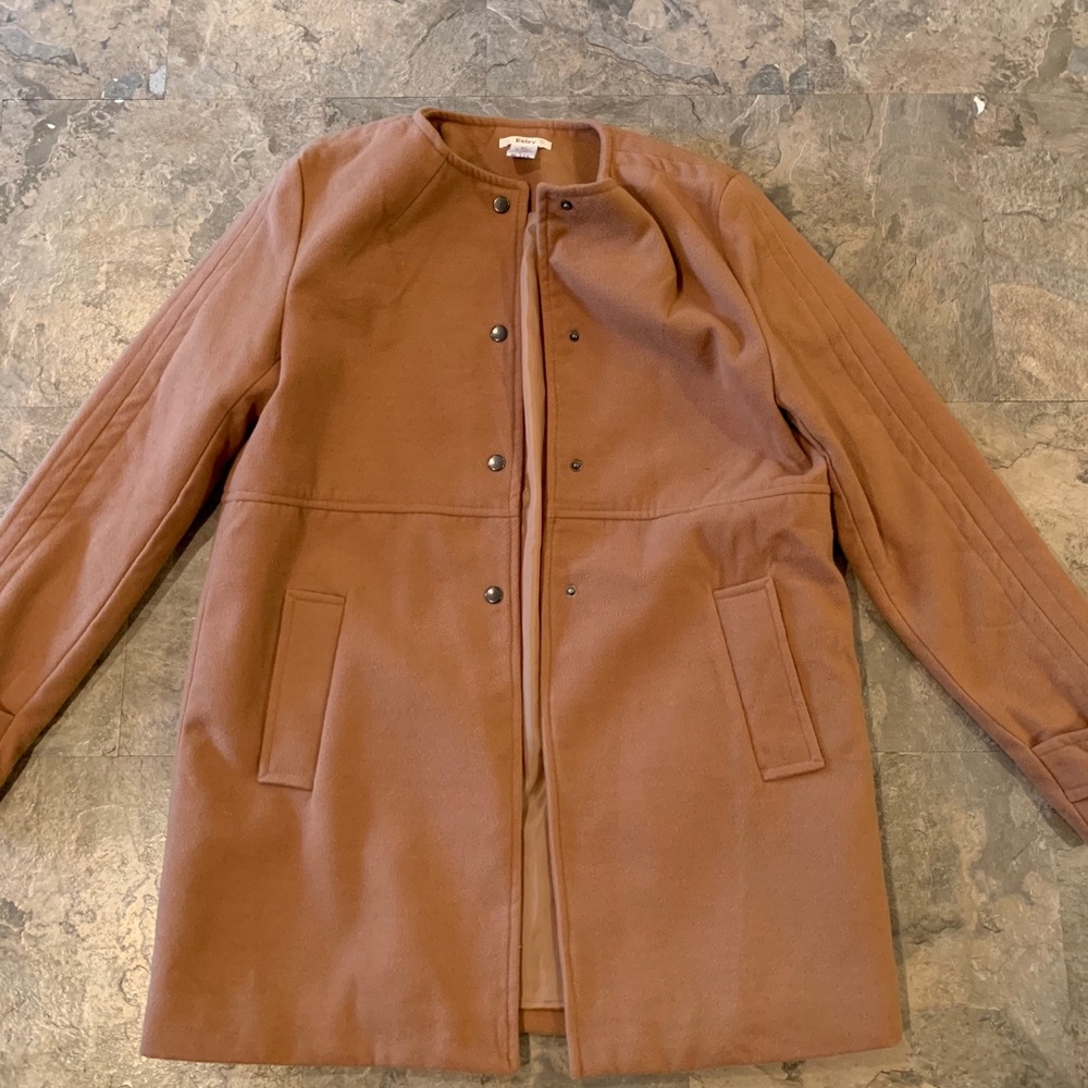 Camel long line coat
